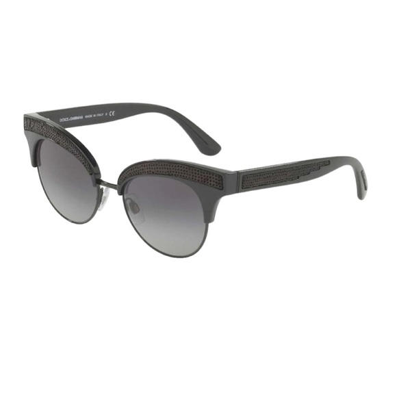 $540 Dolce&Gabbana Sequin Brows Sunglasses Embellished Cat Eye Black Runway NWT - Picture 7 of 13